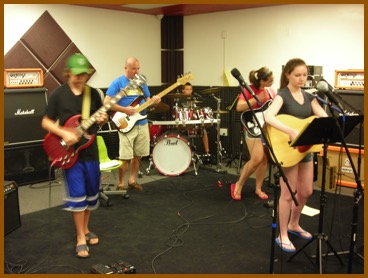 Rockland Rock Band Camp rehearsal
